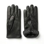 Handcrafted Black Genuine Leather Gloves Winter Accessory | Blackstone Jackets - Image 5