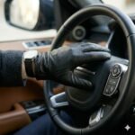 Handcrafted Black Genuine Leather Gloves Winter Accessory | Blackstone Jackets - Image 4