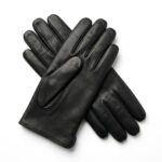 Handcrafted Black Genuine Leather Gloves Winter Accessory | Blackstone Jackets