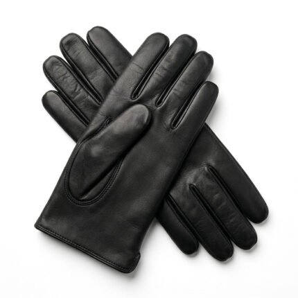 Handcrafted Black Genuine Leather Gloves Winter Accessory | Blackstone Jackets