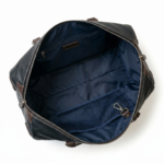 Premium Black Textured Leather Gym Bag | Blackstone Jackets - Image 7