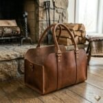 Premium Brown Genuine Leather Log Carriers Decorative Firewood Holder | Blackstone Jackets - Image 2
