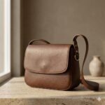 Handcrafted Brown Genuine Leather Shoulder Bag | Blackstone Jackets