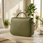 Handcrafted Olive Green Genuine Leather Satchel | Blackstone Jackets - Image 2