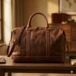 Premium Brown Distressed Genuine Leather Travel Bag | Blackstone Jackets - Image 4