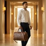 Premium Brown Distressed Genuine Leather Travel Bag | Blackstone Jackets - Image 8