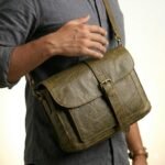 Premium Brown Genuine Leather Messenger Bag | Blackstone Jackets - Image 6