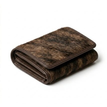 Luxury Brown Pony Hair Leather Wallet | Blackstone Jackets