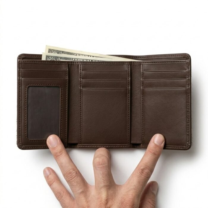 Luxury Brown Pony Hair Leather Wallet | Blackstone Jackets - Image 3