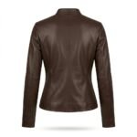 Tailored Mocha Brown Slim Fit Jacket for Women | Blackstone Jackets - Image 2