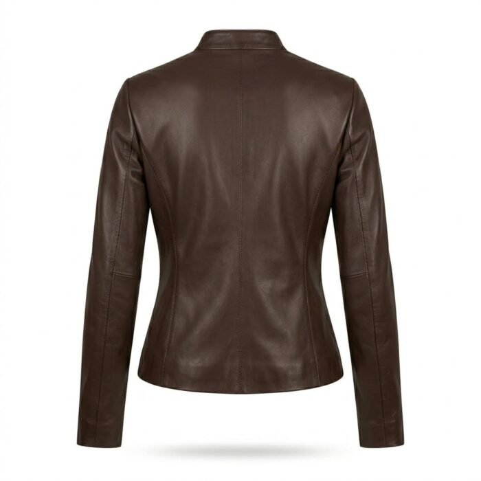 Tailored Mocha Brown Slim Fit Jacket for Women | Blackstone Jackets - Image 2