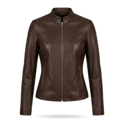 Tailored Mocha Brown Slim Fit Jacket for Women | Blackstone Jackets