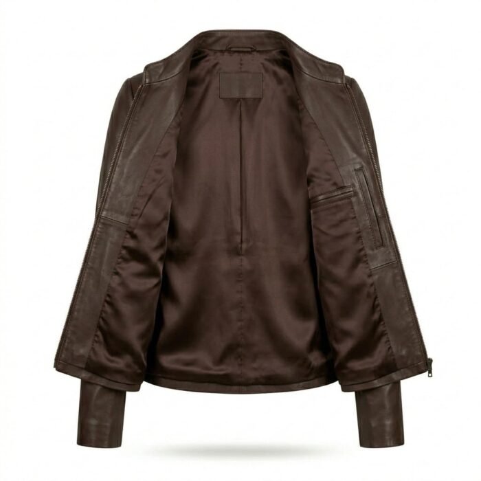 Tailored Mocha Brown Slim Fit Jacket for Women | Blackstone Jackets - Image 3