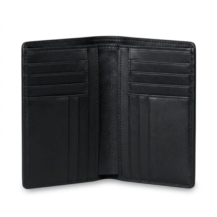 Luxury Black Snake Embossed Leather Wallet | Blackstone Jackets - Image 5