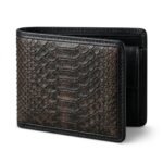Luxury Black Snake Embossed Leather Wallet | Blackstone Jackets