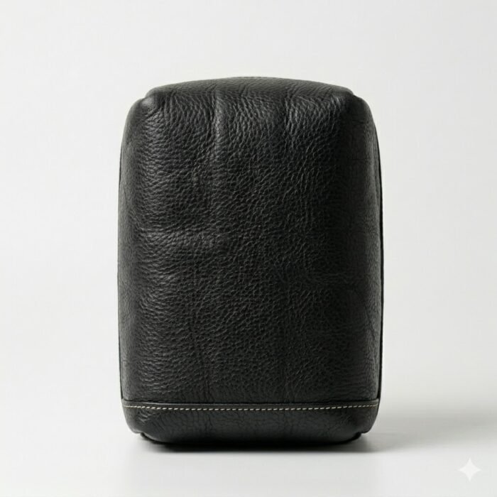 Premium Black Genuine Leather Toiletry Bag | Blackstone Jackets - Image 3