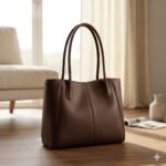 Premium Brown Genuine Leather Tote Bag Women's Everyday Carry | Blackstone Jackets