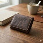 Premium Brown Distressed Genuine Leather Trifold Wallet | Blackstone Jackets