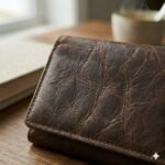 Premium Brown Distressed Genuine Leather Trifold Wallet | Blackstone Jackets - Image 2