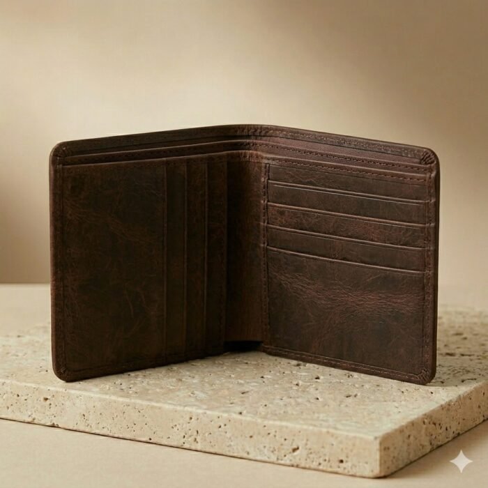 Premium Brown Genuine Leather Wallet | Blackstone Jackets - Image 1