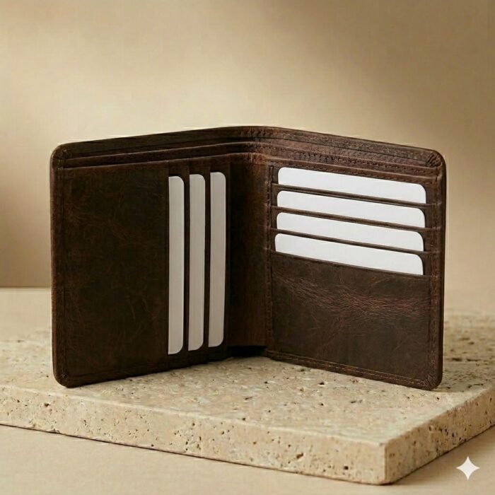 Premium Brown Genuine Leather Wallet | Blackstone Jackets - Image 6