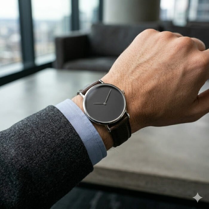 Handcrafted Brown Genuine Leather Watch Strap Essential Accessory | Blackstone Jackets - Image 2
