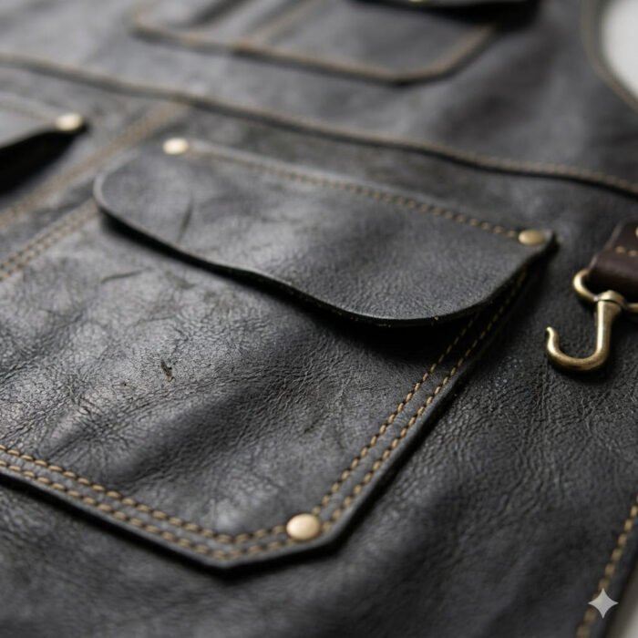 Luxury Handcrafted Genuine Leather Welding Apron Men's Workwear | Blackstone Jackets - Image 5