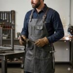 Luxury Handcrafted Genuine Leather Welding Apron Men's Workwear | Blackstone Jackets - Image 3