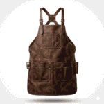 Luxury Brown Genuine Leather Woodworker Apron Men's Workwear | Blackstone Jackets
