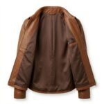 Timeless Cognac Brown Genuine Leather Zip Up Jacket for Women | Blackstone Jackets - Image 2