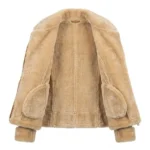 Crafted Women's Brown Embroidery Leather Jacket Blackstone Jackets Inner View