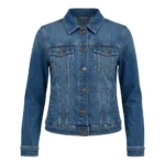 Handcrafted Women's Classic Blue Denim Jacket Blackstone Jackets