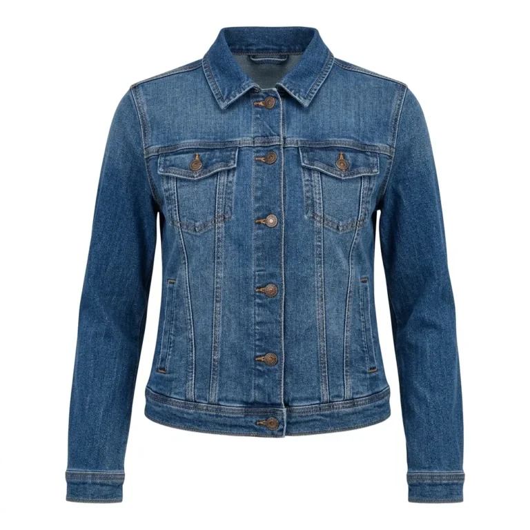 Handcrafted Women's Classic Blue Denim Jacket Blackstone Jackets