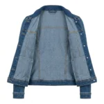 Handcrafted Women's Classic Blue Denim Jacket Blackstone Jackets Inner View