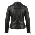 Heritage Inspired Women's Black Leather Custom Jackets Blackstone Jackets Back View