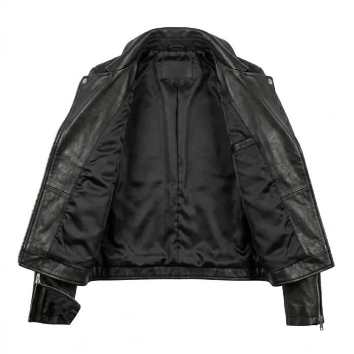 Heritage Inspired Women's Black Leather Custom Jackets Blackstone Jackets Inner View