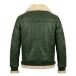 Superior Men's Green Leather Aviator Jacket Blackstone Jackets Back View