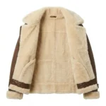Superior Women's Brown Fur Leather Jackets Blackstone Jackets Inner View