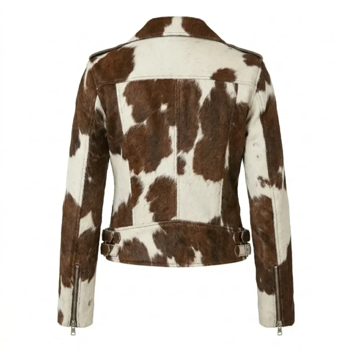 Ultra Quality Women's Brown Pony Hair-On Jacket Blackstone Jackets Back View
