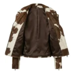 Ultra Quality Women's Brown Pony Hair-On Jacket Blackstone Jackets Inner View