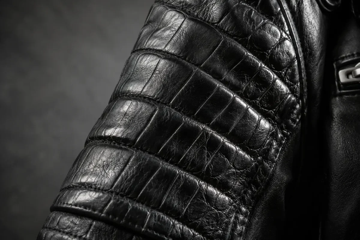 crocodile embosssed jacket
