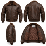 Ranger Espresso Brown Men's Aviator Leather Jacket | Blackstone Jackets