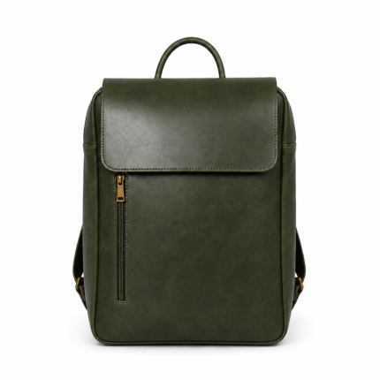 Olive Green Leather Backpack Handmade Laptop Travel Rucksack Stylish Unisex Work School Bag Gift