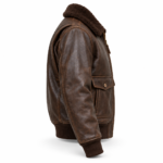 Bishop Seal Brown Men's G-1 Flight Leather Jacket | Blackstone Jackets