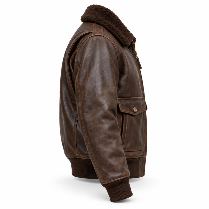 Bishop Seal Brown Men's G-1 Flight Leather Jacket | Blackstone Jackets
