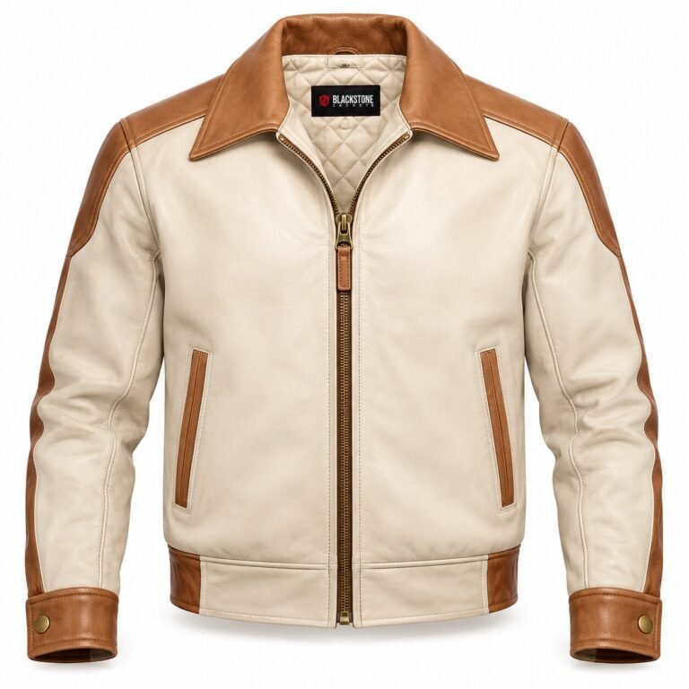 Celeste Ivory Tan Women's Leather Soft-Tone Flight Jacket | Blackstone Jackets