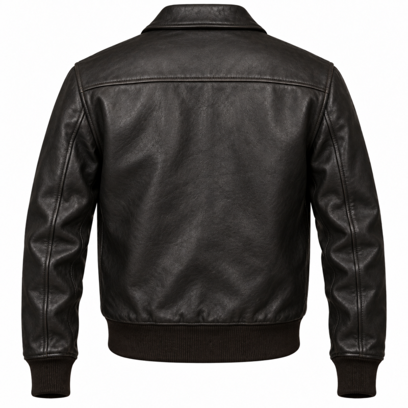 Aero Black Men's Leather Classic A-2 Flight Jacket | Blackstone Jackets