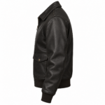 Aero Black Men's Leather Classic A-2 Flight Jacket | Blackstone Jackets