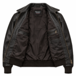 Aero Black Men's Leather Classic A-2 Flight Jacket | Blackstone Jackets