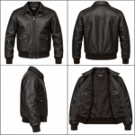 Aero Black Men's Leather Classic A-2 Flight Jacket | Blackstone Jackets
